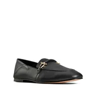 Półbuty damskie - Clarks Pure 2 Loafer [Black Leather] - Rozmiar 39.5 - miniaturka - grafika 1