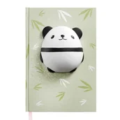 Szkolne artykuły papiernicze - Miquelrius Notatnik a5 z miękką figurką Squishy Panda - miniaturka - grafika 1