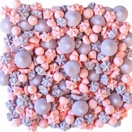 Dodatki do ciast w proszku - Posypka na tort ozdoby beziki dekoracje urodzinowe bezy kolorowe różowy - miniaturka - grafika 1