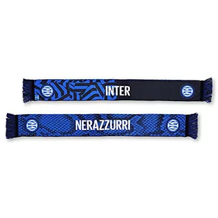 Apaszki i szaliki damskie - Inter Szalik Nowe Logo Poliester, Różne Kolorystyki, Stadion Unisex-Dorosły, Dwukolorowy Wzór Czarny/Niebieski, Jeden Rozmiar - grafika 1