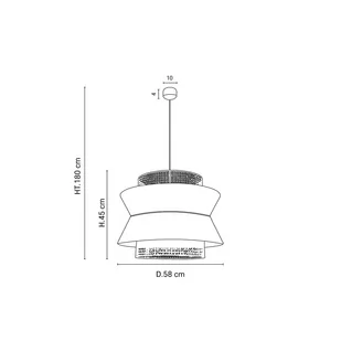MARKET SET Singapour XL żyrandol, nude - Lampy sufitowe - miniaturka - grafika 2
