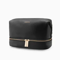 Kosmetyczki, organizery i kuferki - Kosmetyczka Damska Podróżna Duża Pojemna Zamek PUCCINI Czarna QML007-1 - miniaturka - grafika 1