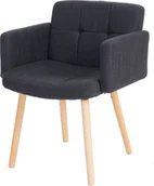 Krzesła - Krzesło do jadalni Orlando II, krzesło kuchenne, retro design ~ tekstylny, ciemnoszary - miniaturka - grafika 1