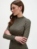 Bluzki damskie - Zabudowana bluzka z zapięciem typu łezka - miniaturka - grafika 1