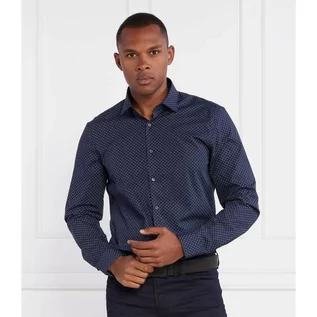 Koszule męskie - Calvin Klein Koszula POPLIN SQUARE PRINT | Slim Fit - grafika 1