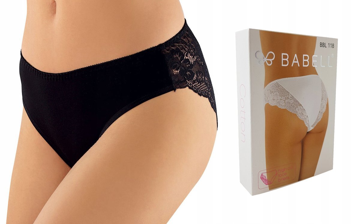 Figi damskie BABELL 118 bawełna, czarny, M