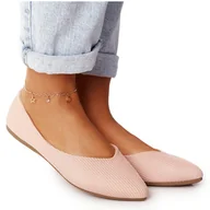 Baleriny - Delikatne Baleriny W Szpic Vinceza 2187 Różowe - miniaturka - grafika 1