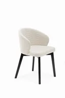 Krzesła - Flavio 5 krzesło tapicerowane ecru nogi czarne - miniaturka - grafika 1