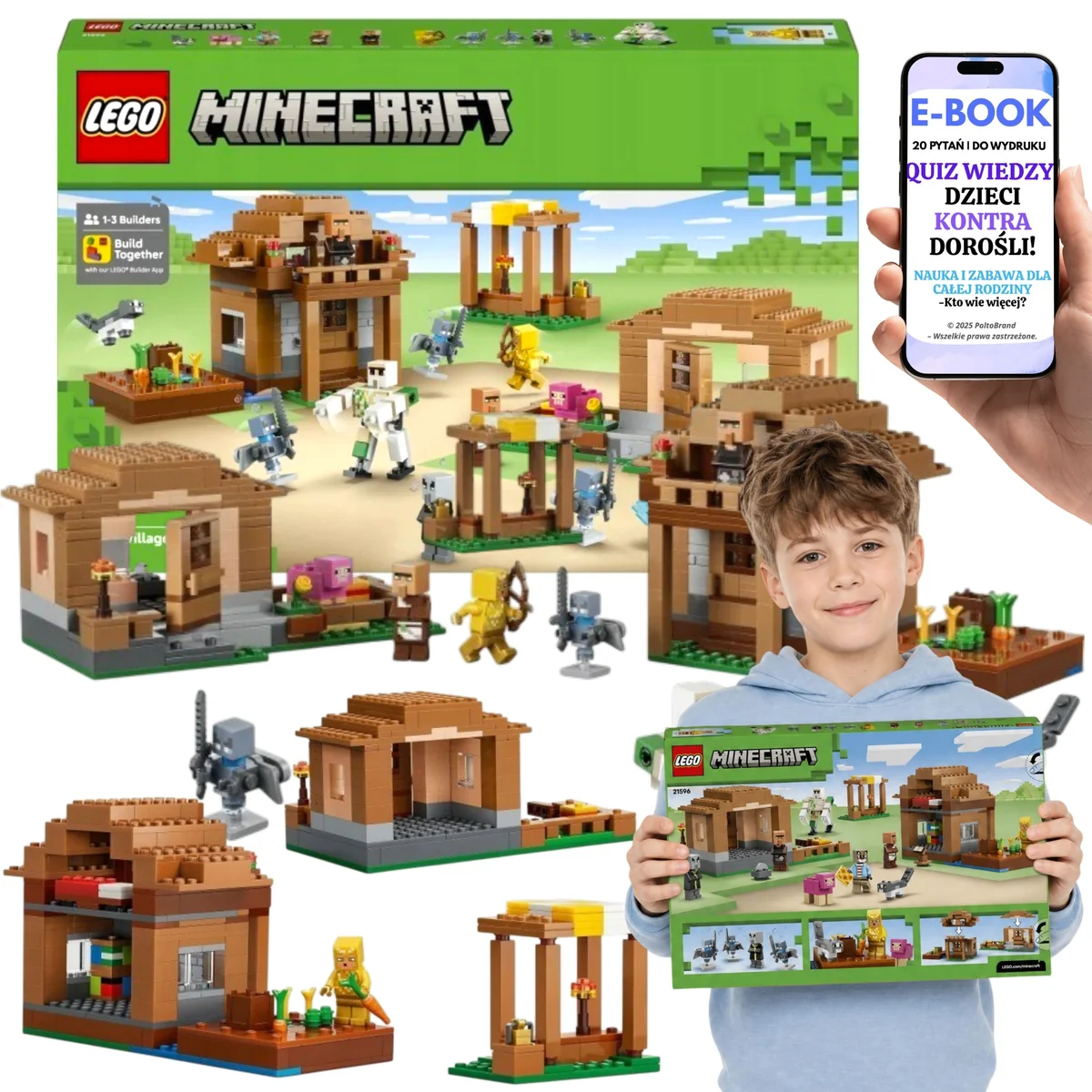 LEGO MINECRAFT Najazd przywoływaczy na wioskę Na Mikołajki i Boże Narodzenie 21596 Dla Dziecka LEGO MINECRAFT