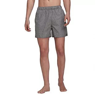adidas Męski kostium kąpielowy w kratkę Clx Sh Sl, biały/czarny, XS - Stroje kąpielowe - miniaturka - grafika 1