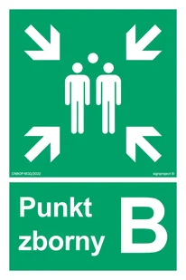 AC044 PUNKT ZBORNY B, PS - PŁYTA PCV 1MM FOTOLUMINESCENCYJNA; (200X300MM) - Systemy ekspozycyjne i znaki informacyjne - miniaturka - grafika 1