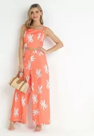 Komplety damskie - Pomarańczowy Letni Komplet 2-częściowy z Topem i Szerokimi Spodniami Arlara - miniaturka - grafika 1