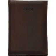 Kalendarze - Kalendarz 2024 dzienny A4 Vivella ciemny brąz - miniaturka - grafika 1