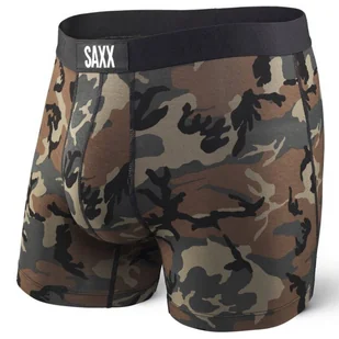 Bokserki męskie szybkoschnące SAXX VIBE Boxer Brief Modern Fit moro - brązowe - Majtki męskie - miniaturka - grafika 1