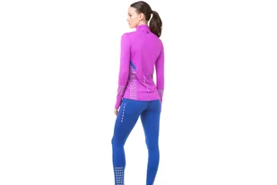 RONHILL Bluza biegowa damska AFTERHOURS 1/2 ZIP thistle/cobalt - Bluzy sportowe damskie - miniaturka - grafika 7