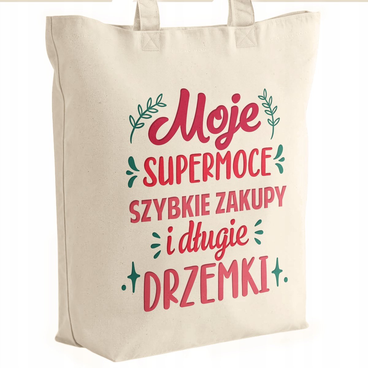 Torba bawełniana premium prezent na Dzień Kobiet Moje Supermoce