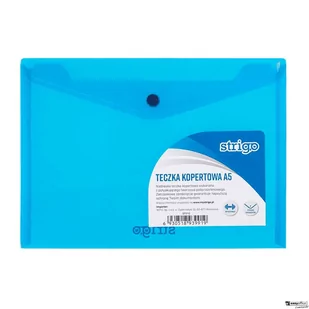 Strigo Teczka kopertowa PP A5 pozioma niebieska SF010 STRIGO - Teczki i skoroszyty - miniaturka - grafika 3