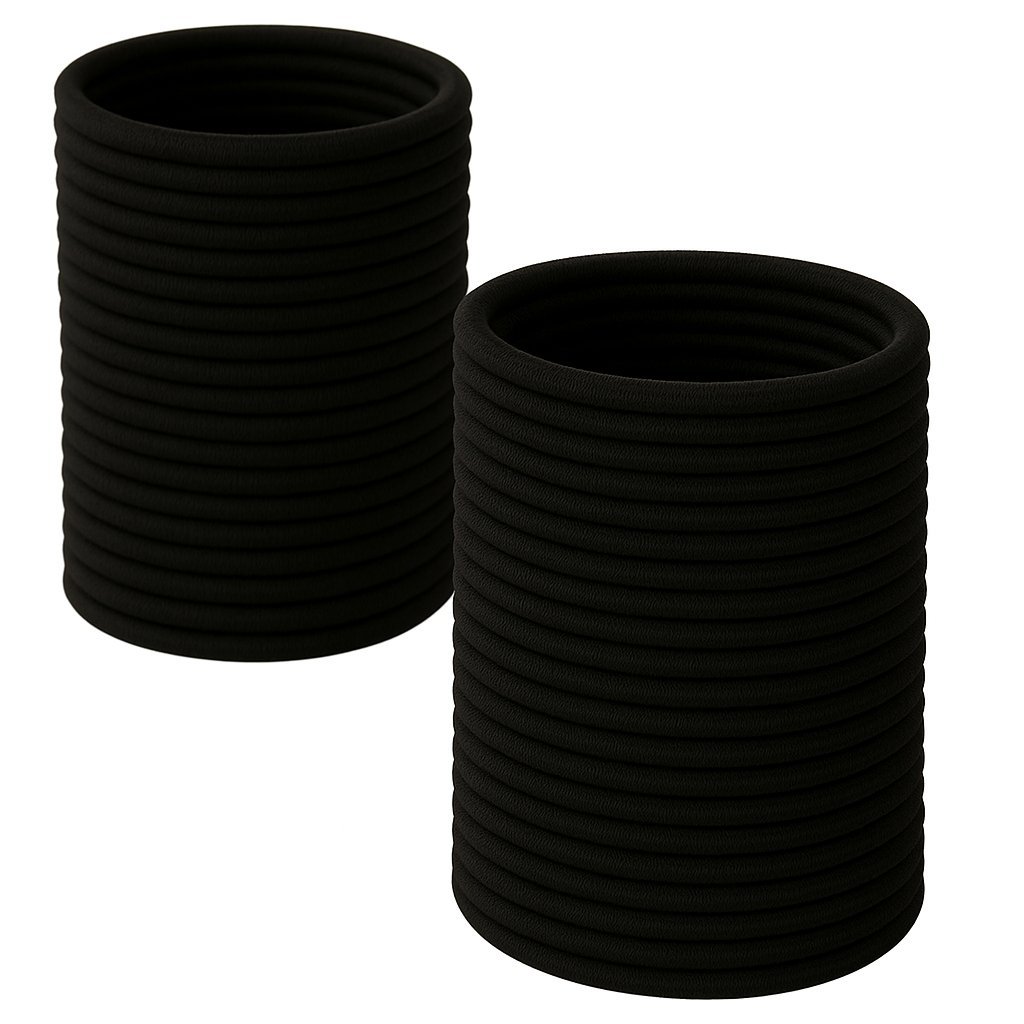 Gumki do Włosów Czarne Zestaw 100 Sztuk Cienkie Bezpieczne i Wytrzymałe