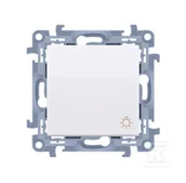 Klawisze i ramki - Przycisk "światło" (moduł) 10 AX, 250 V~, zaciski szybkozłącza, biały Simon10 - miniaturka - grafika 1