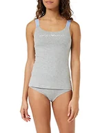 Koszulki i topy damskie - Emporio Armani Underwear Women's Icon Logo Tank Top Fashion Vest, Light Grey Melange, L, jasnoszary melanżowy, L - miniaturka - grafika 1