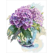 Pasmanteria - Haft krzyżykowy - Zestaw do haftu - Akwarelowa hortensja - miniaturka - grafika 1