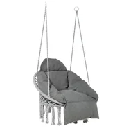 Fotele ogrodowe wiszące - Corciano Fotel wiszący gniazdko May antracytowy - miniaturka - grafika 1