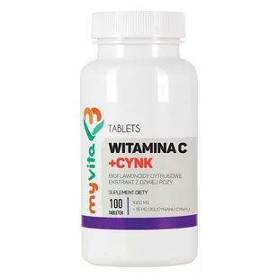 MyVita Witamina C + Cynk chelat 100 tab - Witaminy i minerały - miniaturka - grafika 1