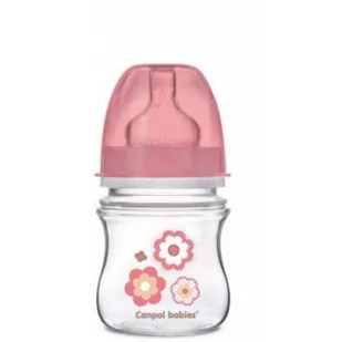Canpol babies EasyStart Newborn Baby, Butelka antykolkowa, 120 ml, Kwiatki - Butelki dla niemowląt - miniaturka - grafika 1