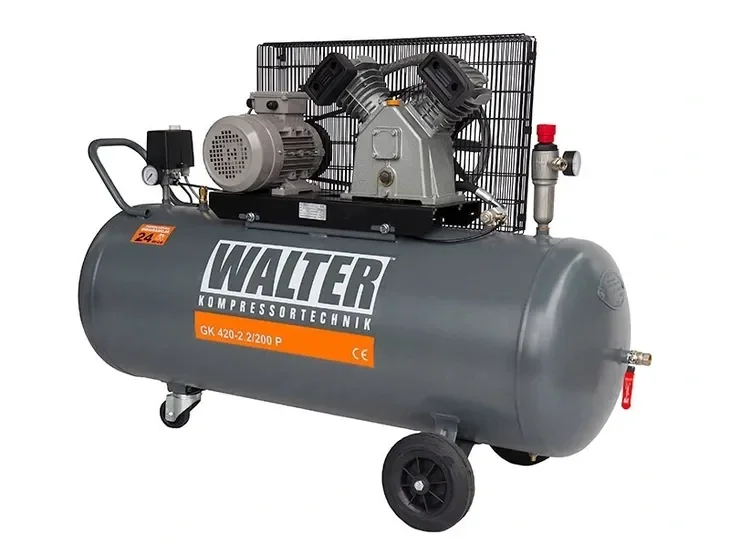 Kompresor tłokowy olejowy sprężarka GK 420-2,2/100L WALTER 340l/min 2,2kW