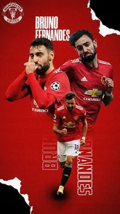 PODKŁADKA POD MYSZ Nadruk 22x18cm Manchester United Bruno Fernandes Prezent - Podkładki pod mysz - miniaturka - grafika 1