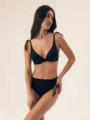 Stroje kąpielowe - Dół od bikini z wysokim stanem Zibraz Esotiq czarny S - miniaturka - grafika 1