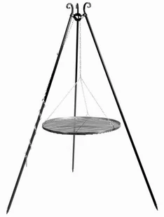 Grill na trójnogu 180 cm, ruszt stal naturalna 80 cm - Grille - miniaturka - grafika 1