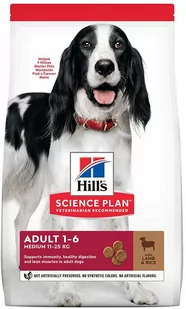 Hills Science Plan 14 + 4 kg gratis! Science Plan, sucha karma dla psa, 18 kg - Adult 16 Medium, jagnięcina z ryżem - Sucha karma dla psów - miniaturka - grafika 1