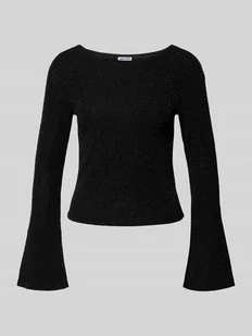 Bluzka z długim rękawem i okrągłym dekoltem model ‘GILLY’ - Sukienki - miniaturka - grafika 1