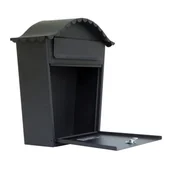 Skrzynki na listy - Agas Skrzynka na listy metalowa czarna 37 × 36 × 10 mm - miniaturka - grafika 1