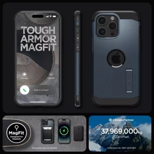 Etui Spigen Tough Armor Mag do MagSafe do iPhone 15 Pro metal slate - Etui i futerały do telefonów - miniaturka - grafika 18