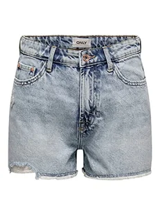 ONLY Damskie szorty ONLFINE HW REG DST RAW DNM ANABOX, Light Blue Denim, XL, jasnoniebieski (light blue denim), XL - Spodenki damskie - miniaturka - grafika 1