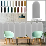 Meble modułowe i akcesoria - Panel Tapicerowany Ścienny Płotek 30x100 Jasny Szary Welur Oeko-Tex / Smartlife24pl - miniaturka - grafika 1