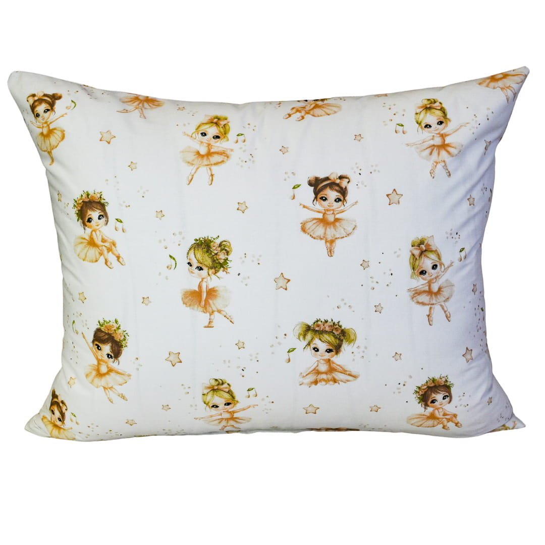 Poszewka Dziecięca 50x60 Bawełniana Baletnice Beż Wysoka Jakość Polski Producent