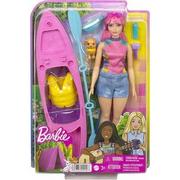 Lalki dla dziewczynek - Mattel Lalka Mattel Kemping Daisy + kajak HDF75 GXP-811955 - miniaturka - grafika 1