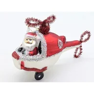 Ozdoby bożonarodzeniowe - Helikopter zawieszka 13,5 x 5,7 x 9 cm czerwony - miniaturka - grafika 1