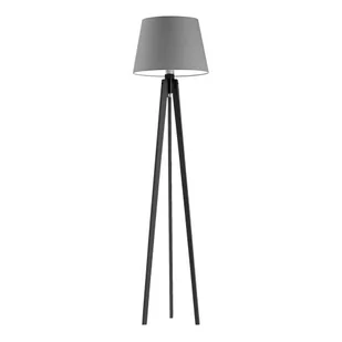 Drewniana lampa stojąca na trójnogu w stylu skandynawskim CURACAO - Lampy stojące - miniaturka - grafika 1