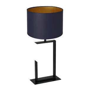 Luminex H 520 Black 3420 Lampa stołowa lampka 1x60W E27 czarny/niebieski/złoty - Lampy stojące - miniaturka - grafika 1