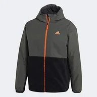 Kurtki męskie - Adidas Męska kurtka Sherpa Zip zielony Legear/Black L GF0017 - miniaturka - grafika 1