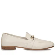 Mokasyny damskie - Mokasyny damskie PZ 4109 w kolorze beż, złota klamra kolekcja Toscanio - 39 - miniaturka - grafika 1