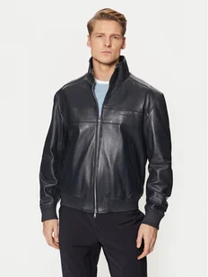 BOSS Kurtka skórzana 50531148 Granatowy Regular Fit - Kurtki męskie - miniaturka - grafika 1