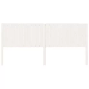 Lumarko Wezgłowie łóżka, białe, 205,5x4x100 cm, lite drewno sosnowe - Inne meble do sypialni - miniaturka - grafika 4