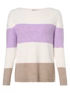 Swetry damskie - Street One - Sweter damski, beżowy|brązowy|lila - miniaturka - grafika 1