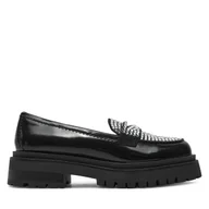 Półbuty damskie - Loafersy Steve Madden Longhaul SM11003448 Czarny - miniaturka - grafika 1