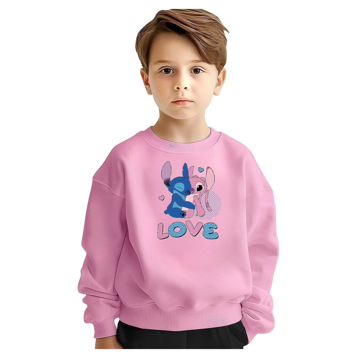 BLUZA DZIECIĘCA MŁODZIEŻOWA STITCH LOVE 146-152 WZORY PREZENT